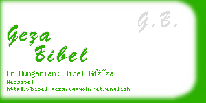 geza bibel business card